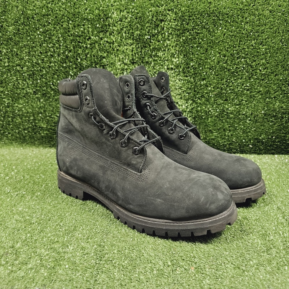Timberland 73541 Premium 6 Inch Waterproof Black Leather Ankle Boots Mens 12